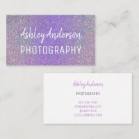 Photography Glitter Sparkle Feminine Business Card