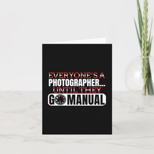 Photography - Go Manual Camera Settings Quote Card (Front)