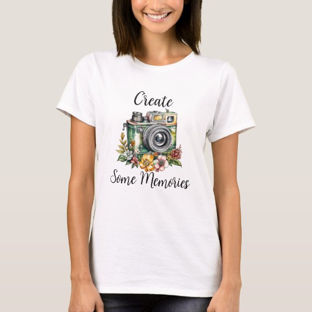 Photography Graphics and Quote | Vintage Camera T-Shirt (Front)