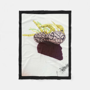 Photography Hat Hairstyle Strange Mask In Profile Fleece Blanket