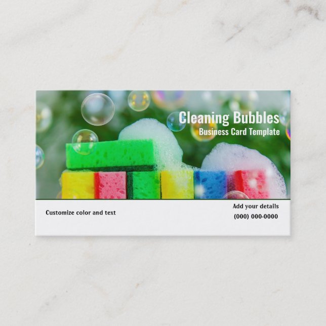 Photography House Cleaning Business Card (Front)