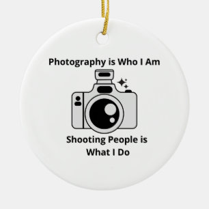 Photography is Who I Am Ceramic Tree Decoration
