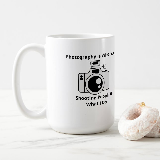 Photography is Who I Am on a  Coffee Mug (With Donut)