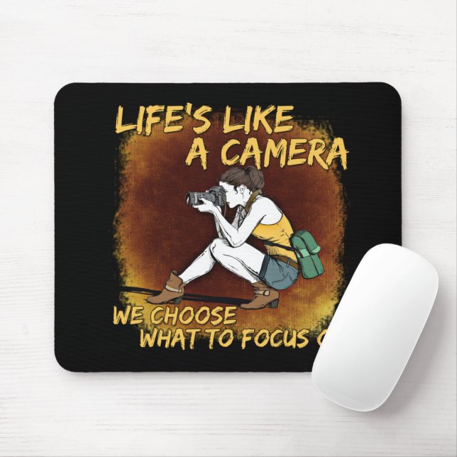 Photography - Life Like A Camera Photographer Mouse Mat (With Mouse)