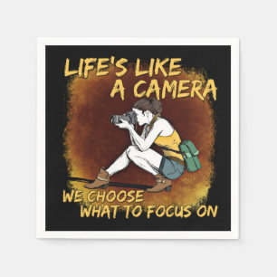 Photography - Life Like A Camera Photographer Napkin