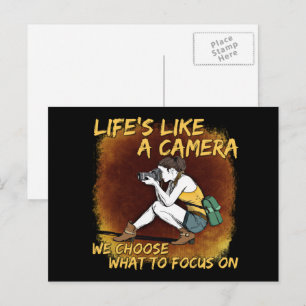 Photography - Life Like A Camera Photographer Postcard
