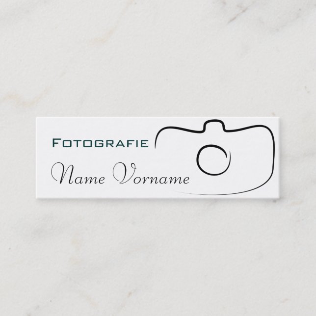 photography mini business card (Front)