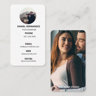 Photography Modern Minimal Simple Photo Business Card