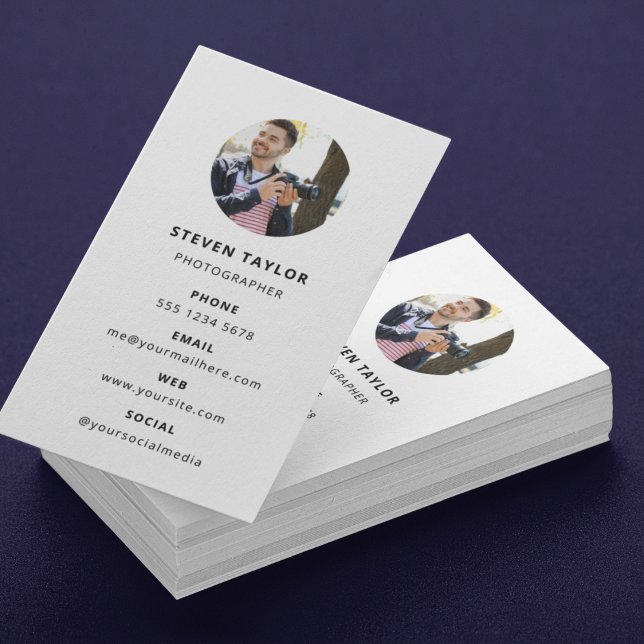 Photography Modern Minimal Simple Photo Business Card (Photography Modern Minimal Simple Photo Business Card)