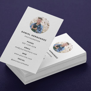 Photography Modern Minimal Simple Photo Business Card