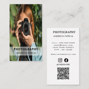 Photography Modern Minimalist Simple Photo Business Card