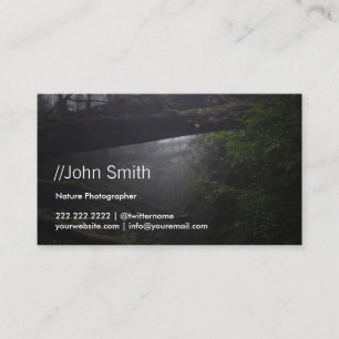 Photography Mythic Forest Photographer Business Card