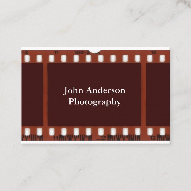 Photography Negative  Business Card (Front)