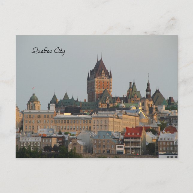 Photography of beautiful skyline of Quebec City Postcard (Front)