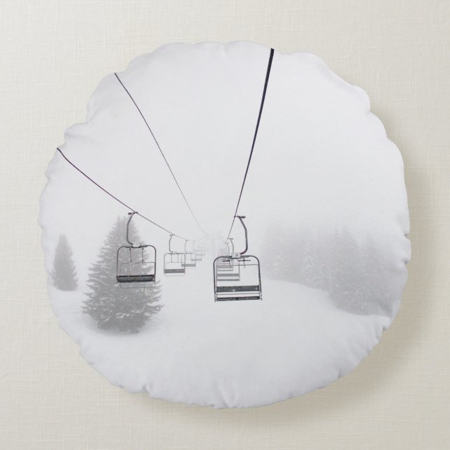 PHOTOGRAPHY OF CABLE CAR ROUND CUSHION (Front)