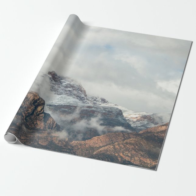 PHOTOGRAPHY OF MOUNTAIN RANGE DURING DAYTIME WRAPPING PAPER (Unrolled)