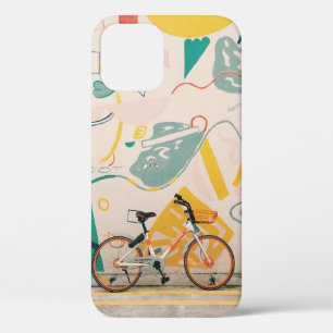 PHOTOGRAPHY OF ORANGE AND WHITE BICYCLE iPhone 12 CASE