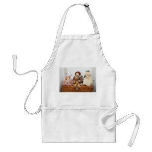 Photography of Vintage Toys, Bears, Rabbit, Doll Standard Apron