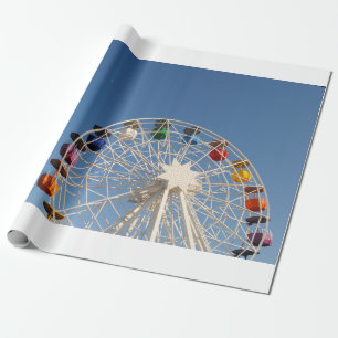 Photography of worms eye ferris wheel wrapping paper
