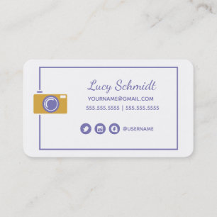 Photography Paparazzi Photographer Business Card