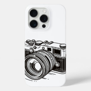 Photography Photographer Black DSLR Camera iPhone 15 Pro Case