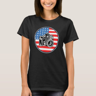 Photography Photographer Patriotic US Flag 4th Of T-Shirt