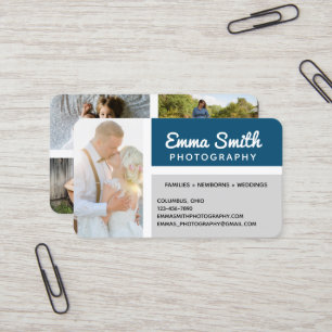 Photography Photos Add Your Logo Personalised Business Card