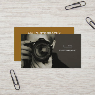 Photography Professional Custom Background Photo Business Card