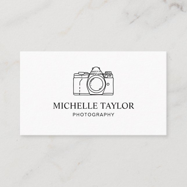 Photography Professional Photographer Camera Business Card (Front)
