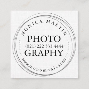 Photography Professional reduced Square Business Card
