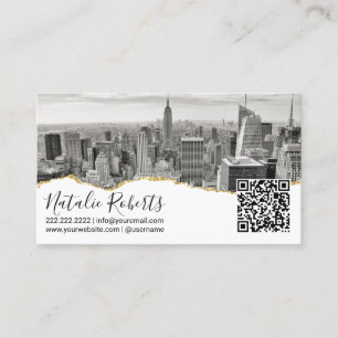 Photography QR Code Custom Photo Minimalist Business Card