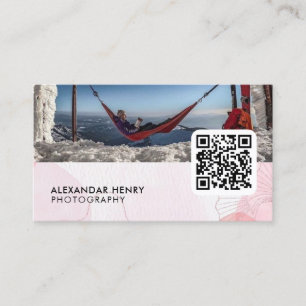 Photography QR Code   Modern Photo Photographer Bu Business Card