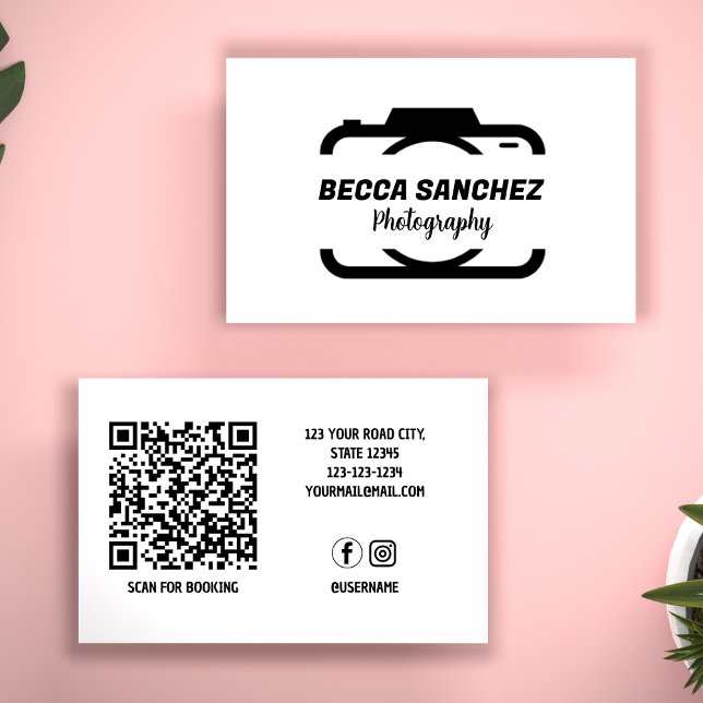Photography Script Modern Social Media Business Card (Creator Uploaded)