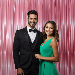 Photography Selfie Rose Pink Faux Tinsel Tapestry