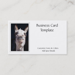 Photography Smiling Donkey Business Card
