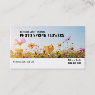 Photography Spring Garden Flowers Business Card