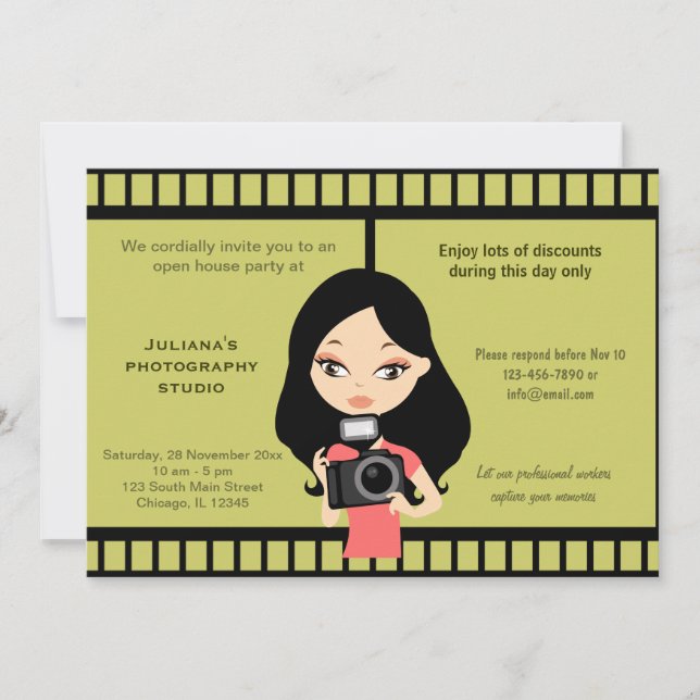 Photography Studio Celebration Invitation (Front)