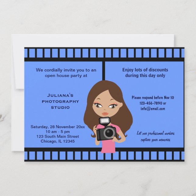 Photography Studio Celebration Invitation (Front)