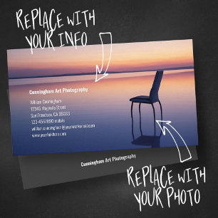 Photography Studio Modern Minimalist Custom Photo Business Card