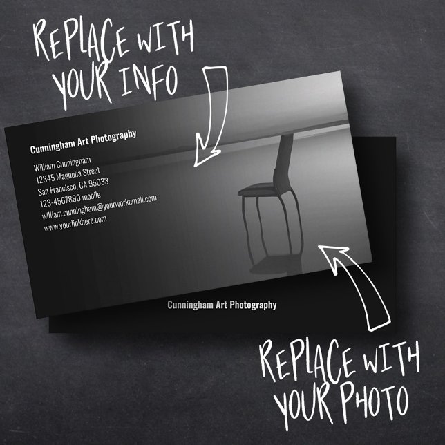 Photography Studio Modern Minimalist Custom Photo Business Card (Creator Uploaded)