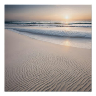 Photography Sunset Beach Sand Poster
