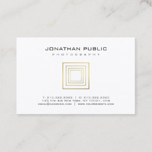 Photography Template Photographer Elegant Gold Business Card