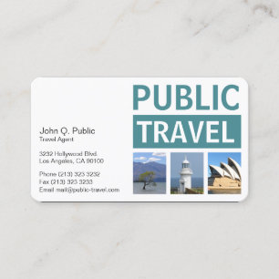 Photography Travel Agency Business Card
