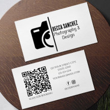 Photography trendy qr code social media