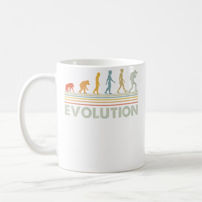 Photography Tshirts - Funny Evolution Of The Photo Coffee Mug (Left)
