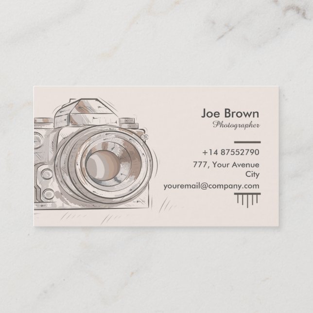 Photography Vintage Original - Business Card (Back)