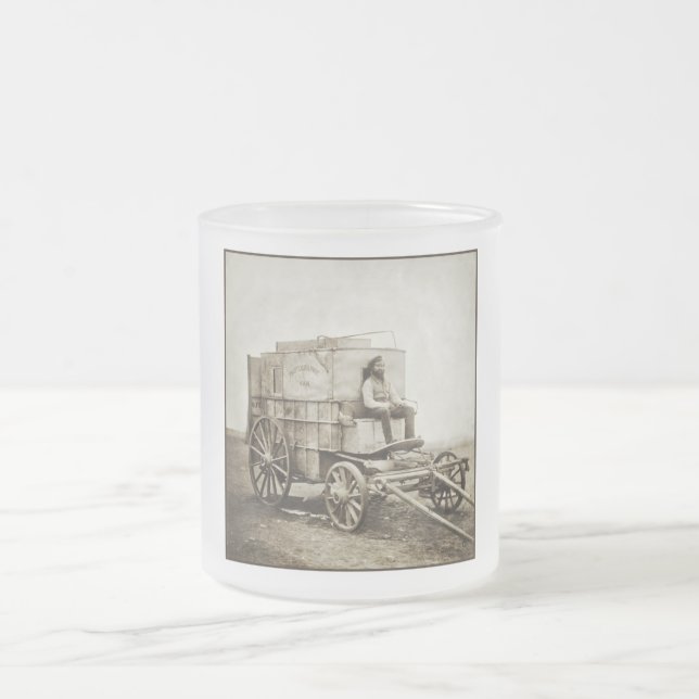 Photography Wagon of Roger Fenton Photo Realism Frosted Glass Coffee Mug (Center)