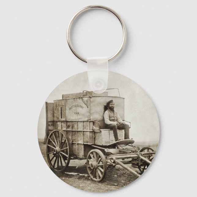 Photography Wagon of Roger Fenton Photo Realism Key Ring (Front)
