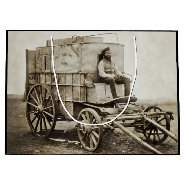 Photography Wagon of Roger Fenton Photo Realism Large Gift Bag (Front)