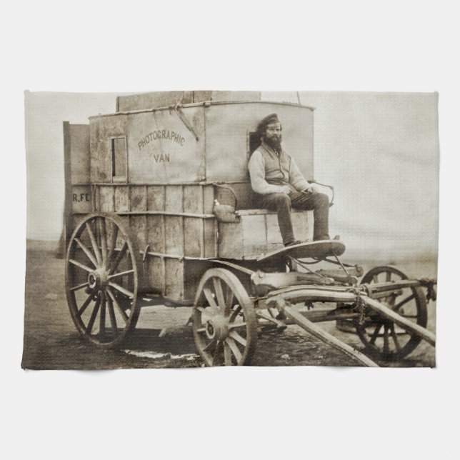 Photography Wagon of Roger Fenton Photo Realism Tea Towel (Horizontal)